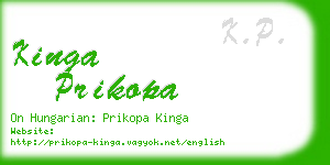 kinga prikopa business card